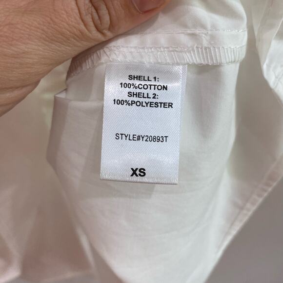 Pomander Place Tinsley White Puff Sheer Sleeve Top Size XS - Picture 10 of 12